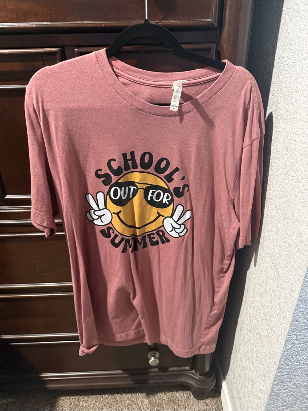Bella Canvas Dusty Rose 'School's Out For Summer' Graphic Tee